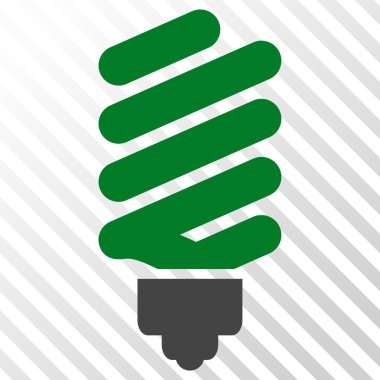 Floresan ampul vektör simgesi