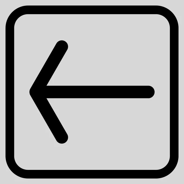 Pfeil links Vektor-Symbol in einem Rahmen — Stockvektor