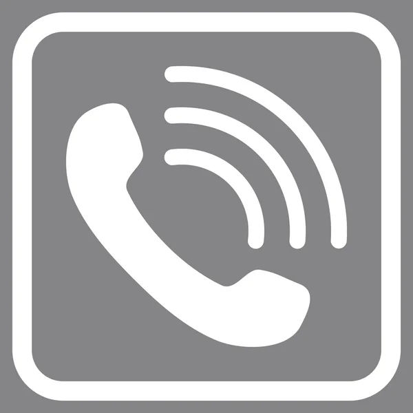 Ícone de vetor de chamada telefônica em uma moldura — Vetor de Stock