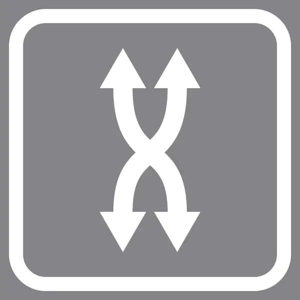 Shuffle pilar vertikal vektor ikonen i en ram — Stock vektor