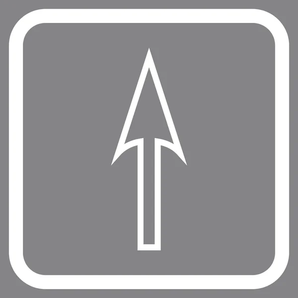 Flecha aguda hacia arriba Vector icono en un marco — Vector de stock