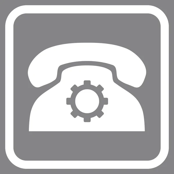 Ikona wektor ustawienia telefonu w ramce — Wektor stockowy