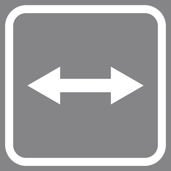 Ícone de vetor de aleta horizontal em um quadro — Vetor de Stock