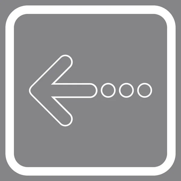 Invia icona vettoriale sinistra in una cornice — Vettoriale Stock