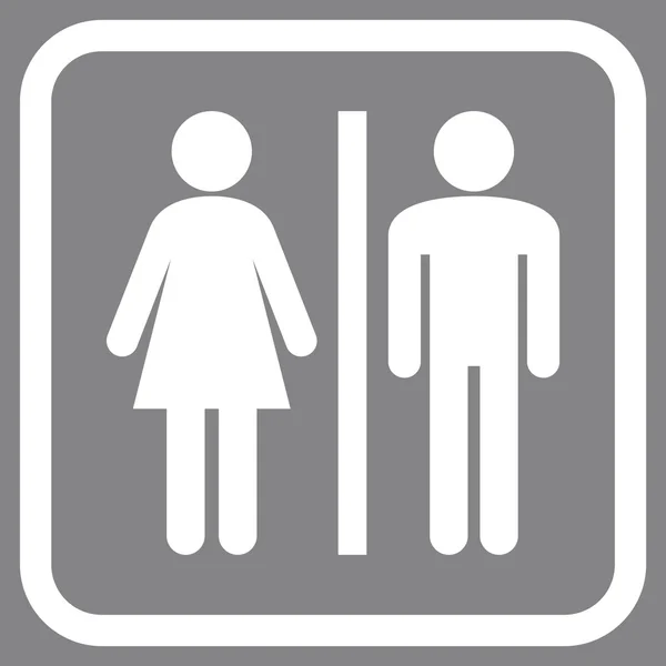 WC Personas Vector icono en un marco — Vector de stock