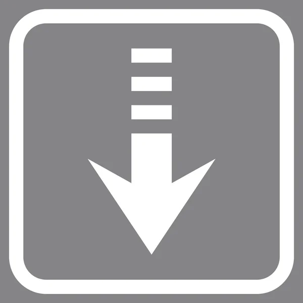 Enviar ícone vetorial em um quadro — Vetor de Stock