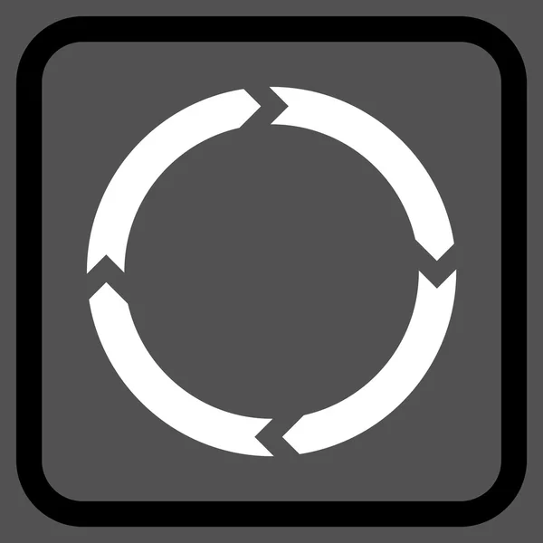 Rotation Vector Icon In a Frame — Stock Vector