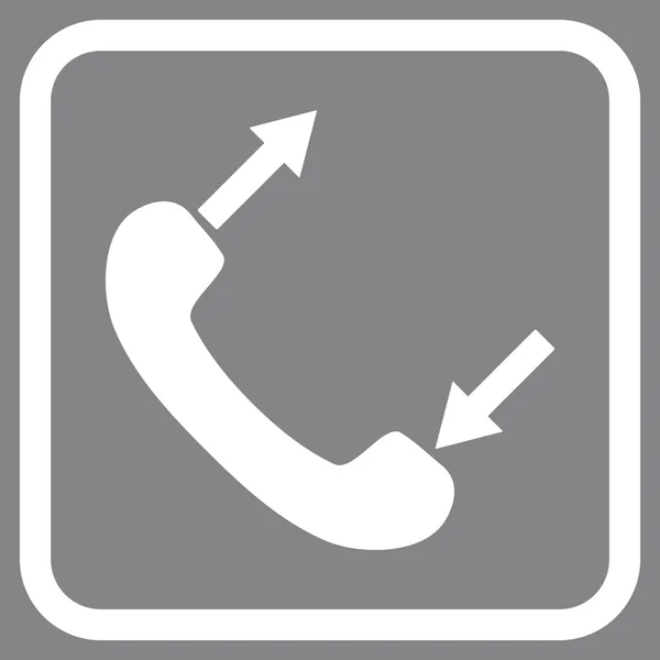 Τηλέφωνο μιλώντας εικονίδιο του φορέα σε ένα πλαίσιο — Διανυσματικό Αρχείο