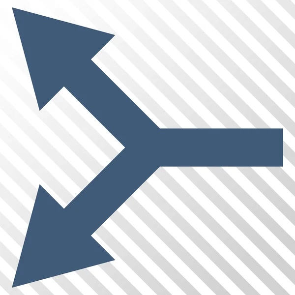 Bifurcation Arrow Left Vector Icon — Stock Vector