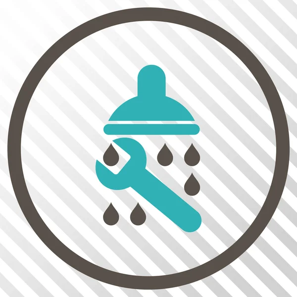 Dusche Sanitär Vektor Symbol — Stockvektor