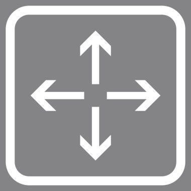 Genişletin okları vektör simgesi bir çerçeve içinde