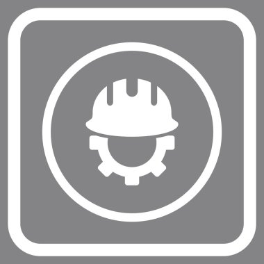 Geliştirme işçisi vektör simgesi bir çerçeve içinde