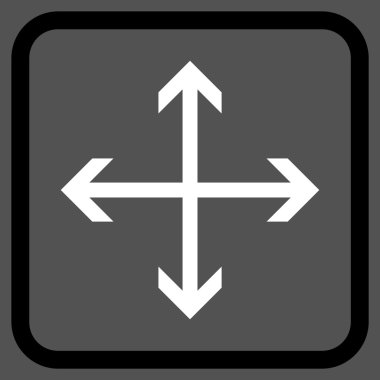 Genişletin okları vektör simgesi bir çerçeve içinde