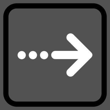 Doğru vektör simgesi bir çerçevede göndermek