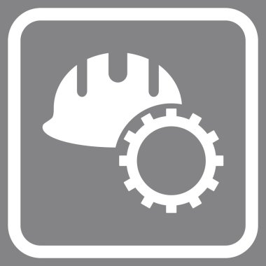 Geliştirme işçisi vektör simgesi bir çerçeve içinde