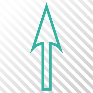 Vektör simge yukarı ok keskin