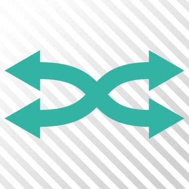 Shuffle okları yatay vektör simgesi