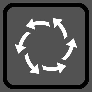 Santrifüj oklar bir çerçeve içinde simge vektör