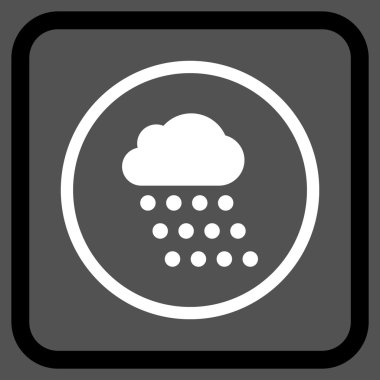 Yağmur bulutu vektör simgesi bir çerçeve içinde