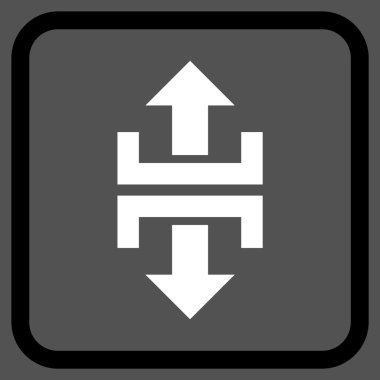 Düşey yönde vektör simgesi bir çerçeve içinde bölmek