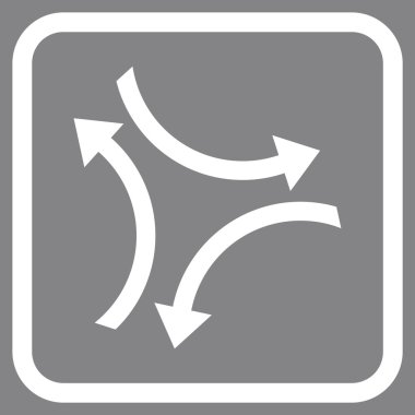 Exchange oklar bir çerçeve içinde simge vektör