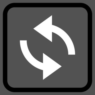 Exchange oklar bir çerçeve içinde simge vektör