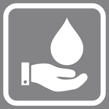 Su Servisi vektör simgesi bir çerçeve içinde