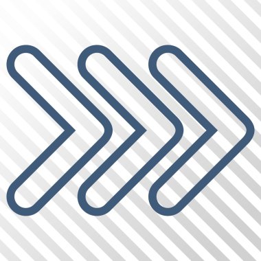 Üçlü işaretçi doğru vektör simgesi