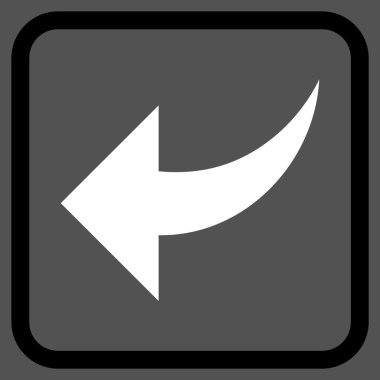 Vektör simgesi bir çerçeve içinde geri al