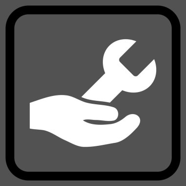 Onarım hizmeti vektör simgesi bir çerçeve içinde