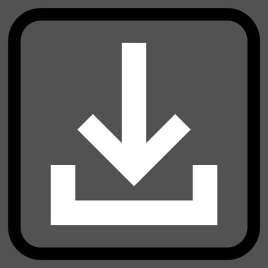 Gelen kutusu vektör simgesi bir çerçeve içinde