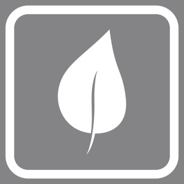 Bitki yaprak vektör simgesi bir çerçeve içinde