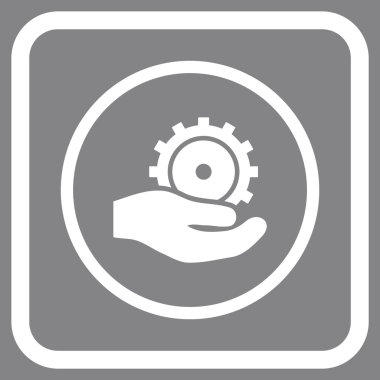 Geliştirme hizmeti vektör simgesi bir çerçeve içinde