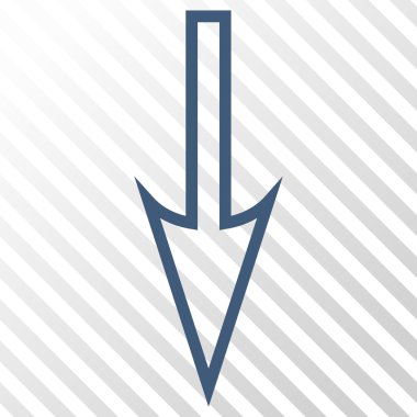 Vektör simgesi aşağı ok keskin