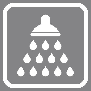 Duş vektör simgesi bir çerçeve içinde