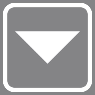 Vektör simgesi bir çerçeve içinde aşağı ok ucu