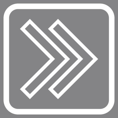 Üst karakter doğru vektör simgesi bir çerçeve içinde