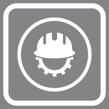 Geliştirme işçisi vektör simgesi bir çerçeve içinde