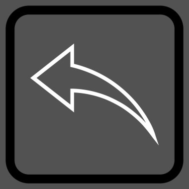 Vektör simgesi bir çerçeve içinde geri al