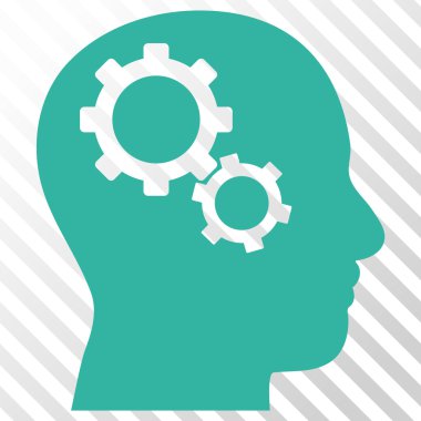 Beyin Gears vektör simgesi