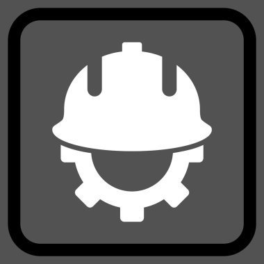 Geliştirme kask vektör simgesi bir çerçeve içinde