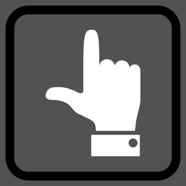 El işaretçisi vektör simgesi bir çerçeve içinde yukarı