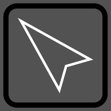 İşaretçi yaptı vektör simgesi bir çerçeve içinde yukarı