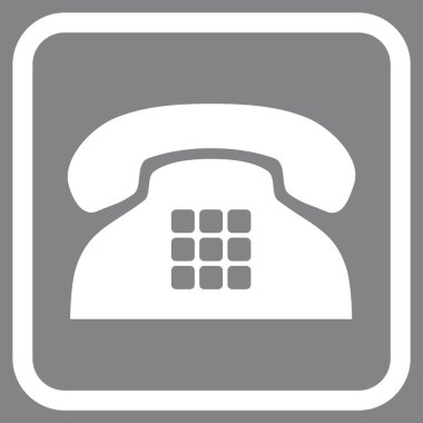 Sesi telefon vektör simgesi bir çerçeve içinde