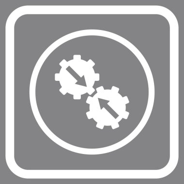 Dişli Tümleştirme vektör simgesi bir çerçeve içinde