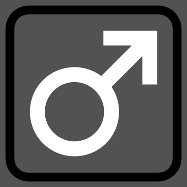 Erkek simge vektör simgesi bir çerçeve içinde