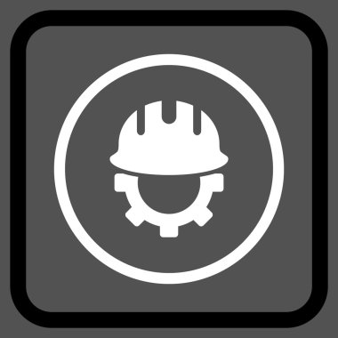 Geliştirme işçisi vektör simgesi bir çerçeve içinde