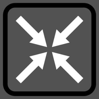 Merkezi oklar bir çerçeve içinde simge vektör