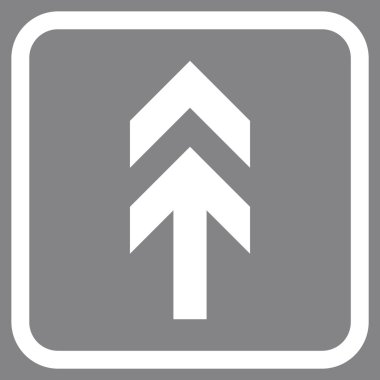 Vektör simgesi bir çerçeve içinde yukarı ok