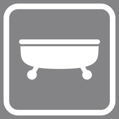 Küvet vektör simgesi bir çerçeve içinde